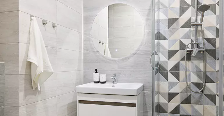 Small Master Bathroom Remodel in Lake View