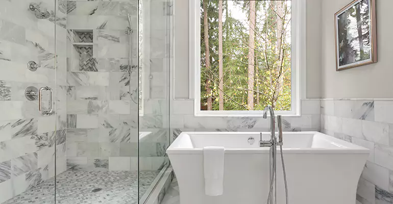 Bathtub to Tile Shower Conversion in Lake View